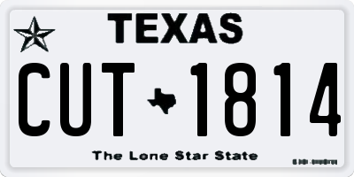 TX license plate CUT1814