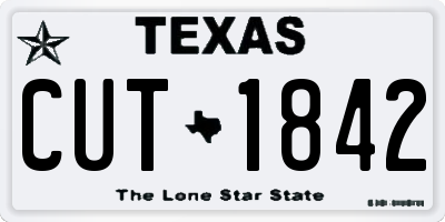 TX license plate CUT1842