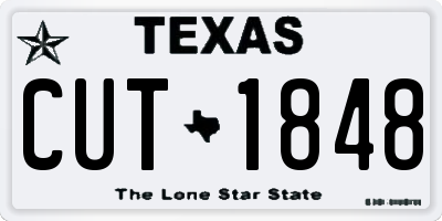 TX license plate CUT1848