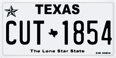 TX license plate CUT1854