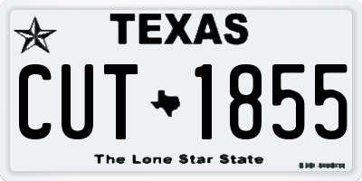 TX license plate CUT1855
