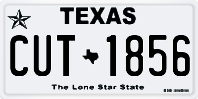 TX license plate CUT1856