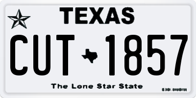TX license plate CUT1857