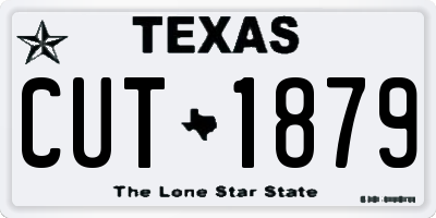 TX license plate CUT1879