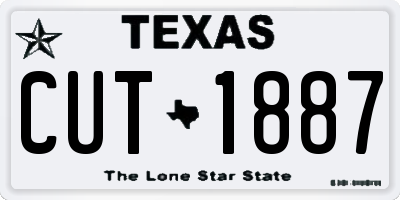 TX license plate CUT1887