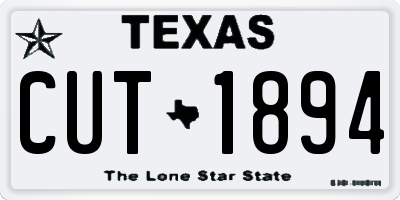 TX license plate CUT1894