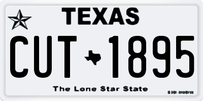 TX license plate CUT1895