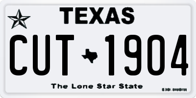 TX license plate CUT1904