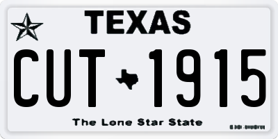 TX license plate CUT1915