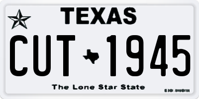 TX license plate CUT1945