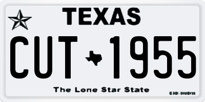 TX license plate CUT1955