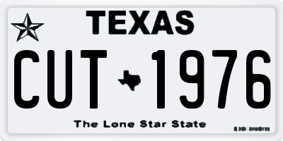 TX license plate CUT1976