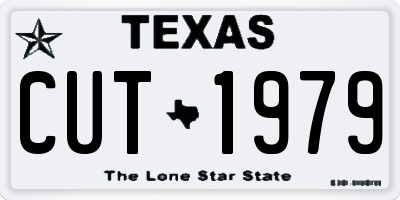 TX license plate CUT1979