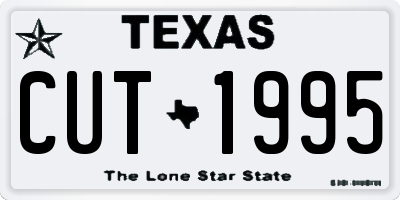 TX license plate CUT1995