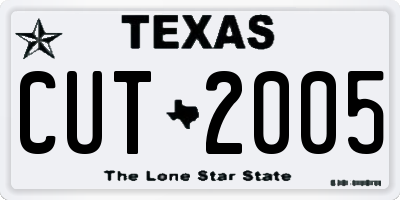 TX license plate CUT2005