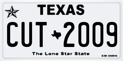 TX license plate CUT2009