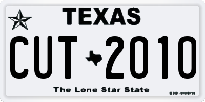 TX license plate CUT2010