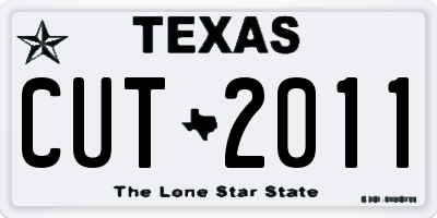 TX license plate CUT2011