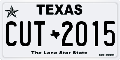 TX license plate CUT2015
