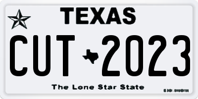 TX license plate CUT2023