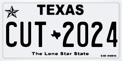 TX license plate CUT2024