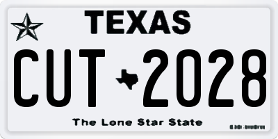 TX license plate CUT2028