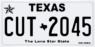 TX license plate CUT2045