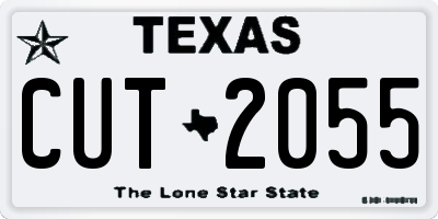 TX license plate CUT2055