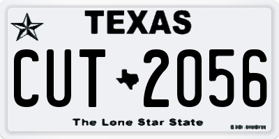 TX license plate CUT2056