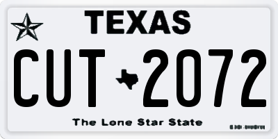 TX license plate CUT2072