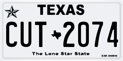 TX license plate CUT2074