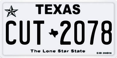 TX license plate CUT2078