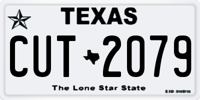 TX license plate CUT2079