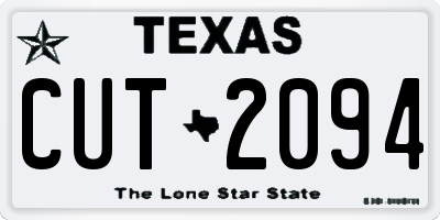 TX license plate CUT2094