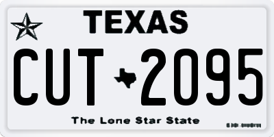 TX license plate CUT2095