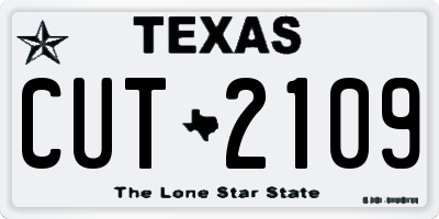 TX license plate CUT2109