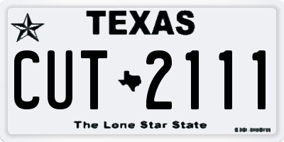 TX license plate CUT2111