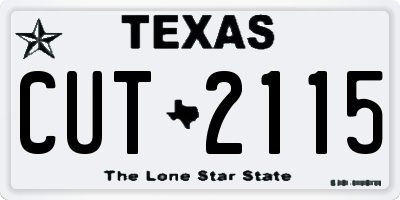 TX license plate CUT2115
