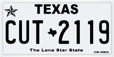 TX license plate CUT2119