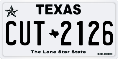 TX license plate CUT2126