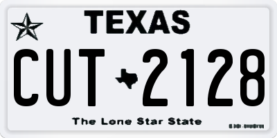 TX license plate CUT2128