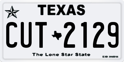 TX license plate CUT2129