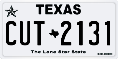 TX license plate CUT2131