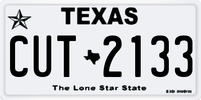TX license plate CUT2133
