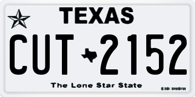 TX license plate CUT2152