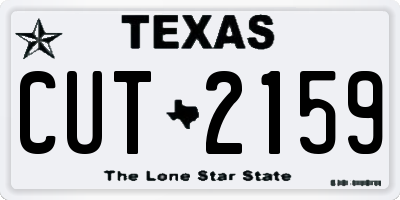 TX license plate CUT2159