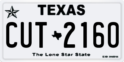 TX license plate CUT2160