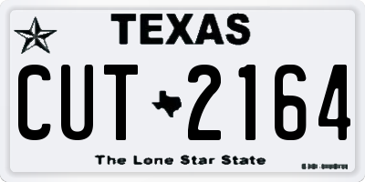 TX license plate CUT2164