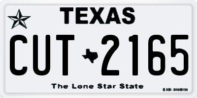 TX license plate CUT2165