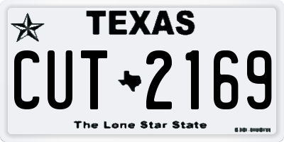 TX license plate CUT2169
